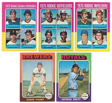 1975 Topps Baseball Complete Set (660) – Robin Yount and George Brett Rookie Cards